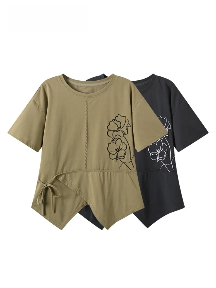 plus Size Women's Short Sleeve T-Shirt Casual Style Irregular Hem Regular Length Polyester Fiber Summer Fashion for Plump Sister
plus Size Women's Short Sleeve T-Shirt Casual Style Irregular Hem Regular Length Polyester Fiber Summer Fashion for Plump Sister
