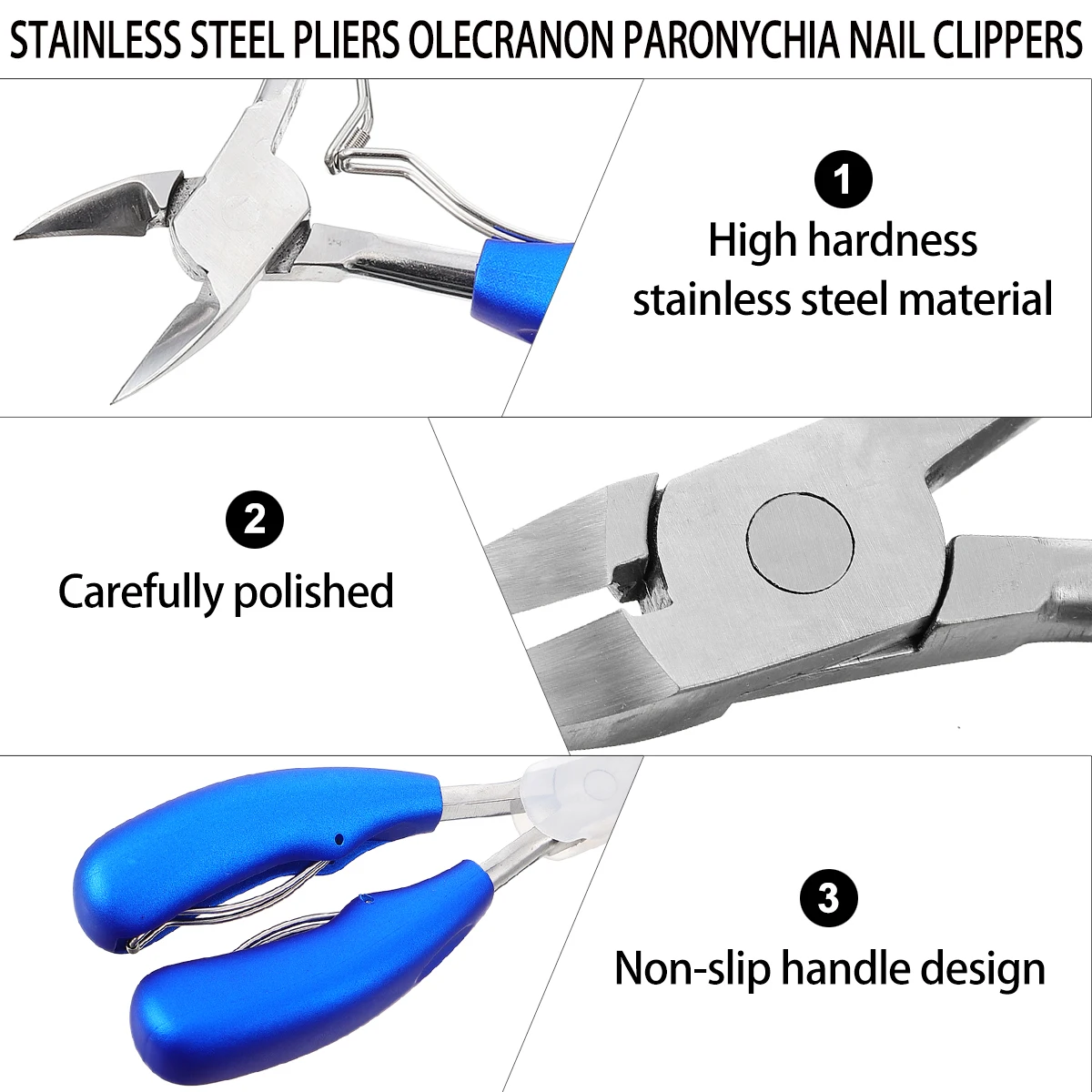 Hawk Beak Nail Stainless Steel Toenail Nipper Ergonomic Non Slip Handle Cuticle Portable Manicure Tool Blue Color
Hawk Beak Nail Stainless Steel Toenail Nipper Ergonomic Non Slip Handle Cuticle Portable Manicure Tool Blue Color
