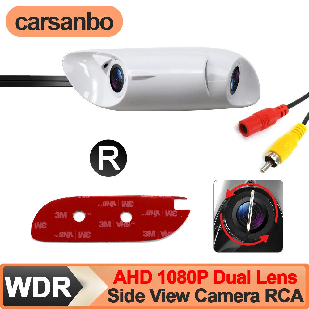 Carsanbo Car Side View Dual Lens Blind Spot Camera WDR 1.1mm Flat Wire Waterproof Only for AHD 1080P Monitor with RCA Connector
Carsanbo Car Side View Dual Lens Blind Spot Camera WDR 1.1mm Flat Wire Waterproof Only for AHD 1080P Monitor with RCA Connector