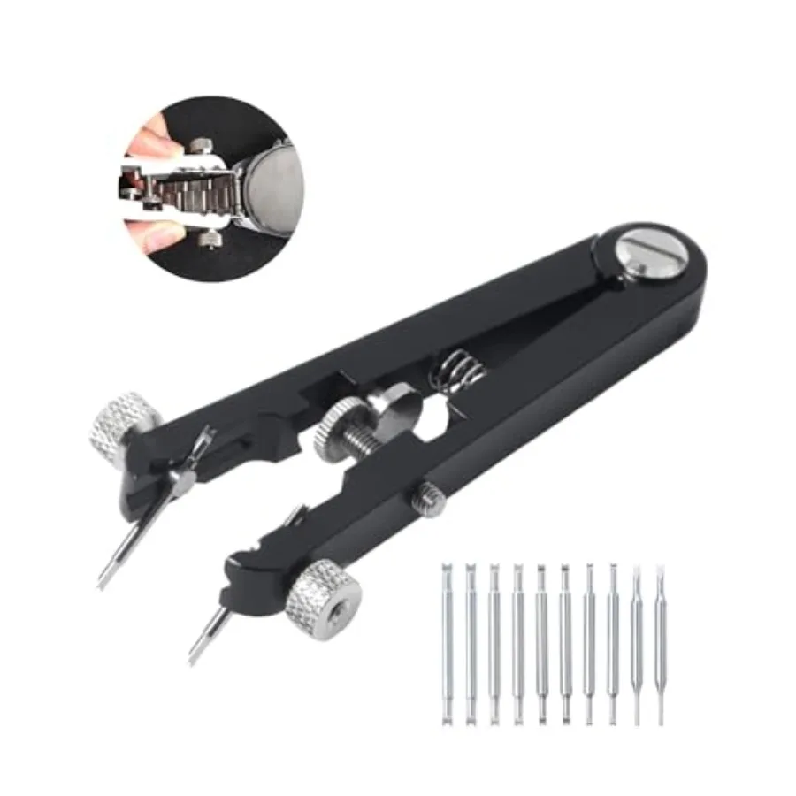 Watch Spring Bar Plier Tool Set with Durable 10 Tips Pins 6825 Spring Bar Tweezer Tool for Watch Wrist Bands Strap Removal Repa
Watch Spring Bar Plier Tool Set with Durable 10 Tips Pins 6825 Spring Bar Tweezer Tool for Watch Wrist Bands Strap Removal Repa