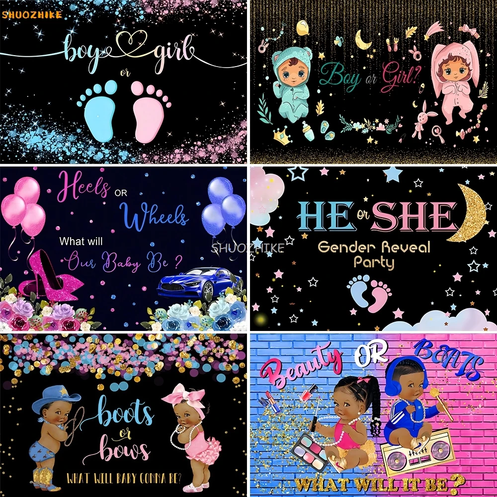Newborn Gender Reveal Photography Background Party Decor Boy Or Girl Baby Shower Photocall Backdrop for Photo Studio Props
Newborn Gender Reveal Photography Background Party Decor Boy Or Girl Baby Shower Photocall Backdrop for Photo Studio Props