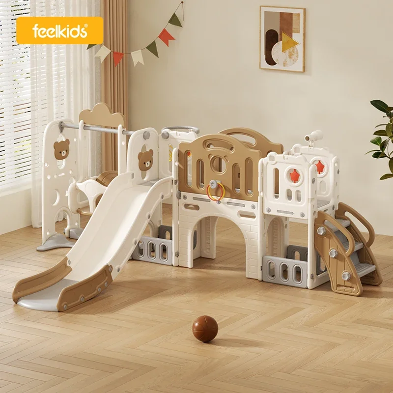 Feelkids мультяшный медведь, защитная горка, домашний игровой домик, большая детская игровая площадка, пластиковая игрушка, детские качели и горка для детей
Feelkids мультяшный медведь, защитная горка, домашний игровой домик, большая детская игровая площадка, пластиковая игрушка, детские качели и горка для детей