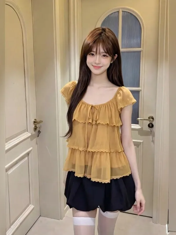 Unique Beautiful Cake Shirt Design Summer 2026 New Style French Style Loose Fit Sleeveless round Neck Gradient Shirt
Unique Beautiful Cake Shirt Design Summer 2026 New Style French Style Loose Fit Sleeveless round Neck Gradient Shirt