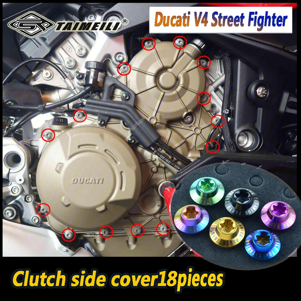 TAIMEILI Titanium alloy motorcycle bolt suitable for Ducati V4 Street Fighter motorcycle modification and maintenance bolt No.3
TAIMEILI Titanium alloy motorcycle bolt suitable for Ducati V4 Street Fighter motorcycle modification and maintenance bolt No.3
