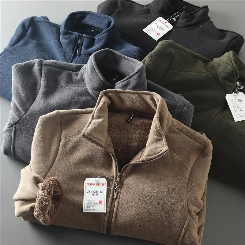 Thiened Double-Sided Fce Stand Collar Casual Jaet for Men Trendy Autumn Winter Outerwear Zipper Closure Long Sve
Thiened Double-Sided Fce Stand Collar Casual Jaet for Men Trendy Autumn Winter Outerwear Zipper Closure Long Sve