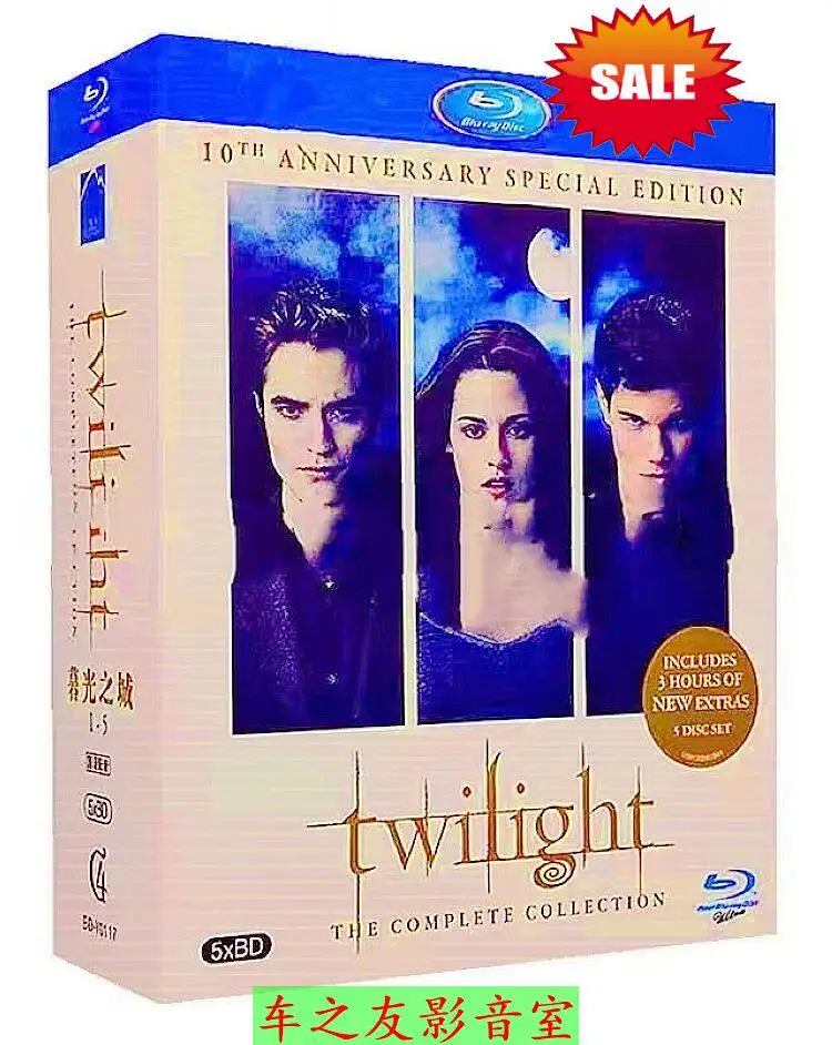BD25 Blu-ray Disc Twilight Saga 1-5 Five-Film Collection High Definition 1080P Box Set
BD25 Blu-ray Disc Twilight Saga 1-5 Five-Film Collection High Definition 1080P Box Set