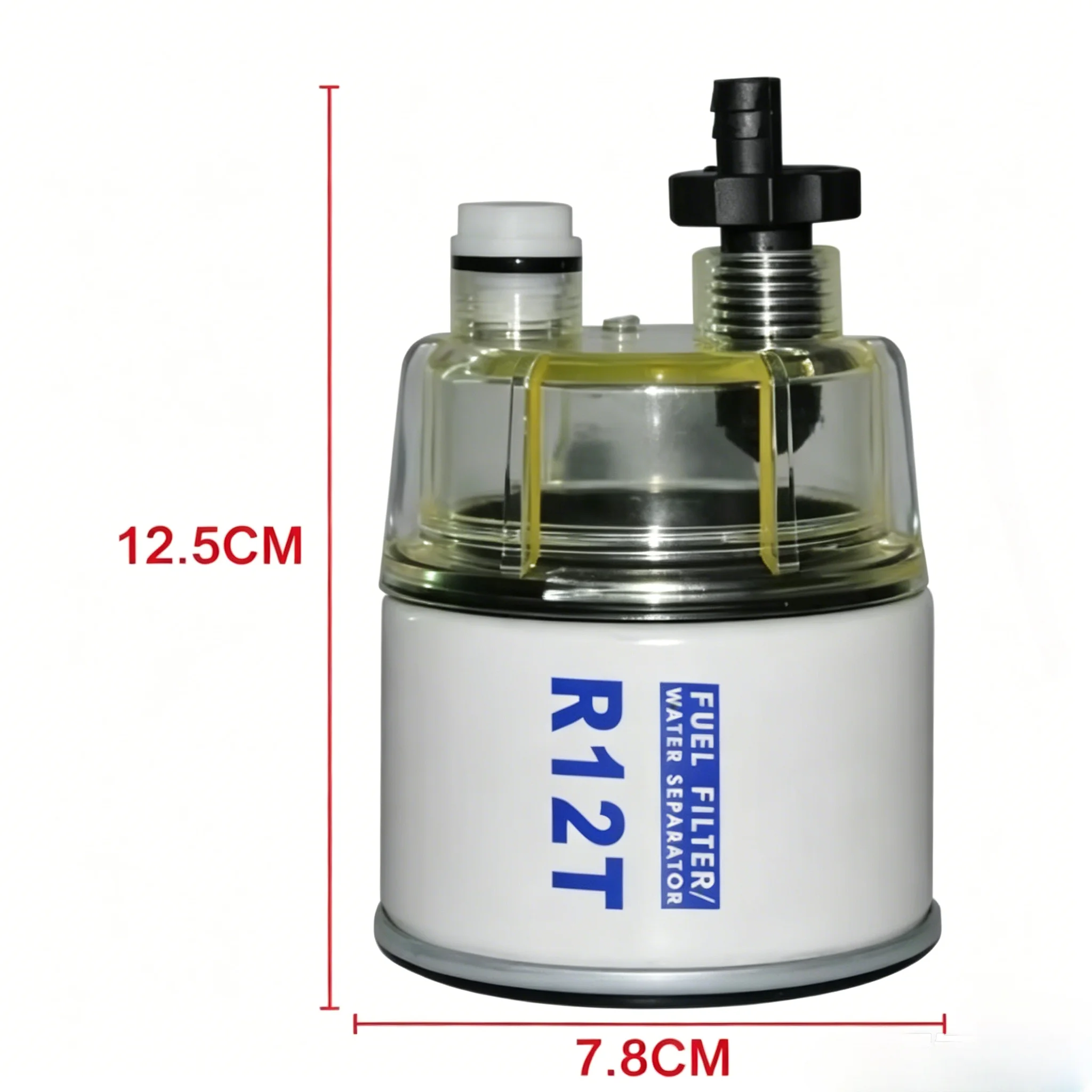 R12T Fuel Filter Water Separator with Cap- Marine SPIN-ON R12T Filter For S3240 120AT NPT ZG1/4-19 Fit 3/8 Inch NPT Ou
R12T Fuel Filter Water Separator with Cap- Marine SPIN-ON R12T Filter For S3240 120AT NPT ZG1/4-19 Fit 3/8 Inch NPT Ou