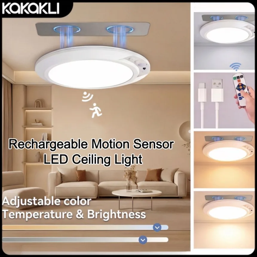 PIR Motion Sensor LED Ceiling Light Charging Magnetic Remote Control Dimming Garage Stairs Hallway Closet Pantry Sensor Lamp
PIR Motion Sensor LED Ceiling Light Charging Magnetic Remote Control Dimming Garage Stairs Hallway Closet Pantry Sensor Lamp