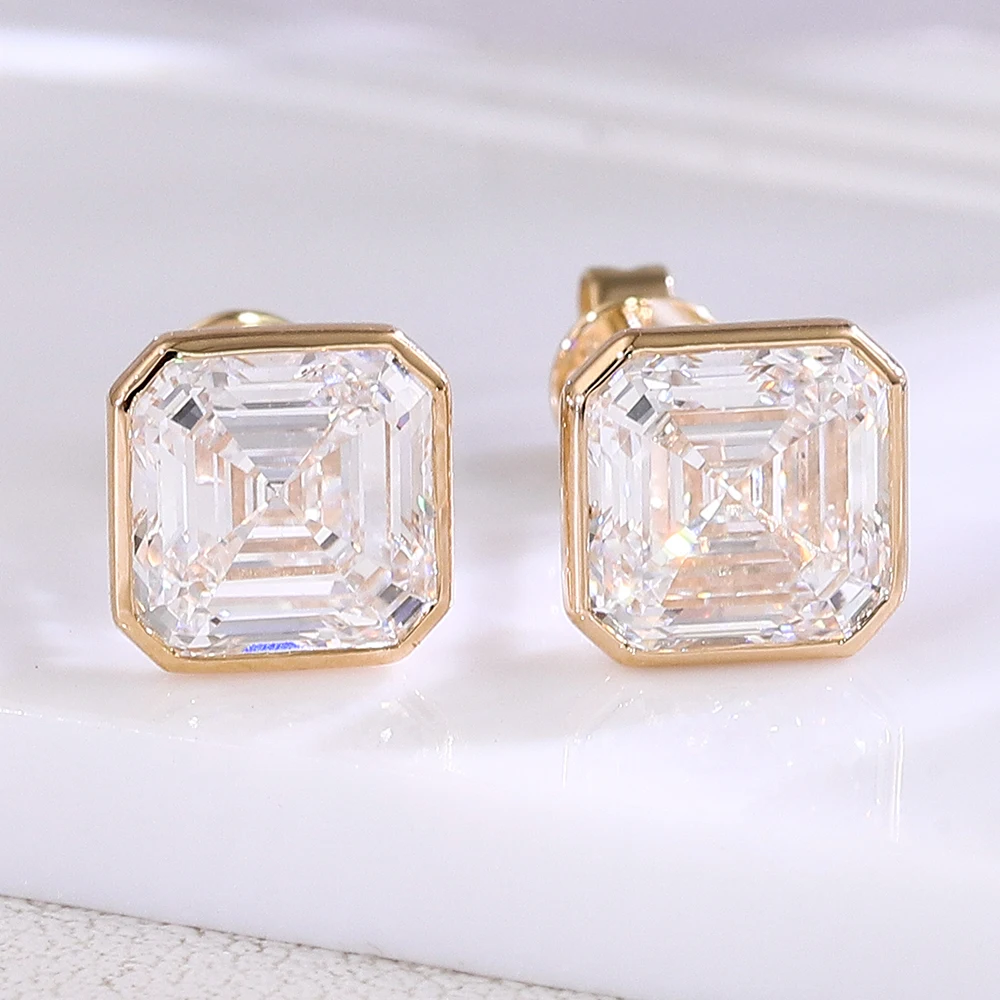 Provence jewelry 10k/14k Gold earrings Lab Grown Diamonds with Asscher Cut For Women Daily Wear Fashion Jewelry Anniversary Gift
Provence jewelry 10k/14k Gold earrings Lab Grown Diamonds with Asscher Cut For Women Daily Wear Fashion Jewelry Anniversary Gift