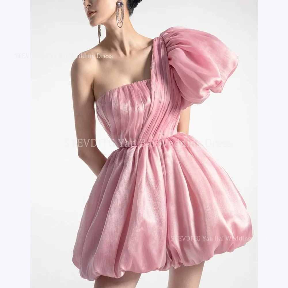 One-Shoulder Women Prom Dresses Sleeveless Above Knee Pleats Red Carpet Formal Evening Women Party Gown Mini A-Line Dress
One-Shoulder Women Prom Dresses Sleeveless Above Knee Pleats Red Carpet Formal Evening Women Party Gown Mini A-Line Dress