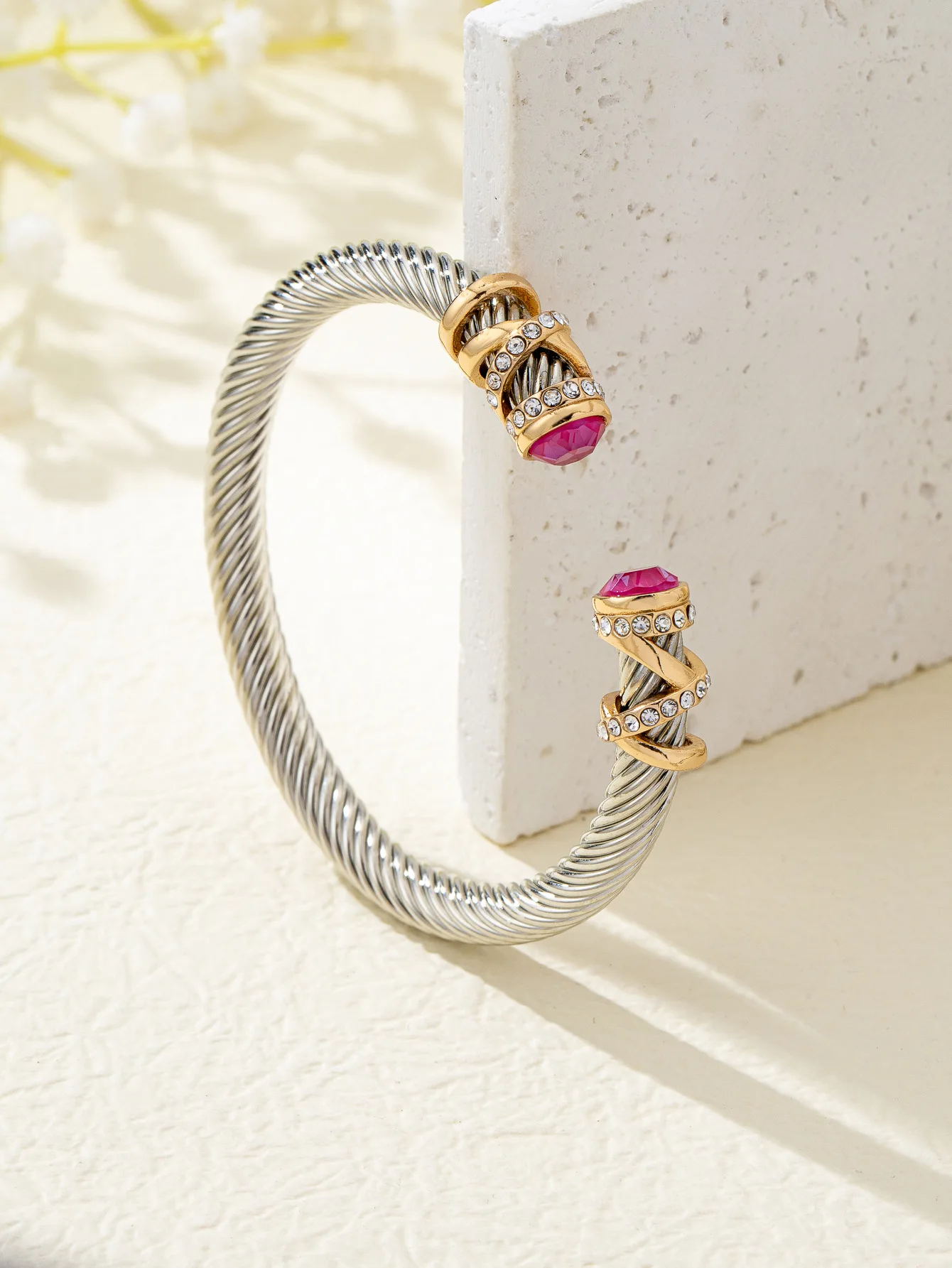 High Quality Chain Link Charm Open Cuff Bangles for Women Stainless Steel Gemstone Fashion Bracelets Jewelry Gift Waterproof
High Quality Chain Link Charm Open Cuff Bangles for Women Stainless Steel Gemstone Fashion Bracelets Jewelry Gift Waterproof