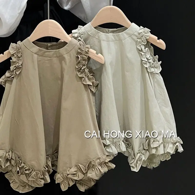 Korean Version Kids Clothes 2023 Girls Dress Summer Fashion All-match Ruffle Lace Princess Voile Casual Knee-Length Sleeveless
Korean Version Kids Clothes 2023 Girls Dress Summer Fashion All-match Ruffle Lace Princess Voile Casual Knee-Length Sleeveless