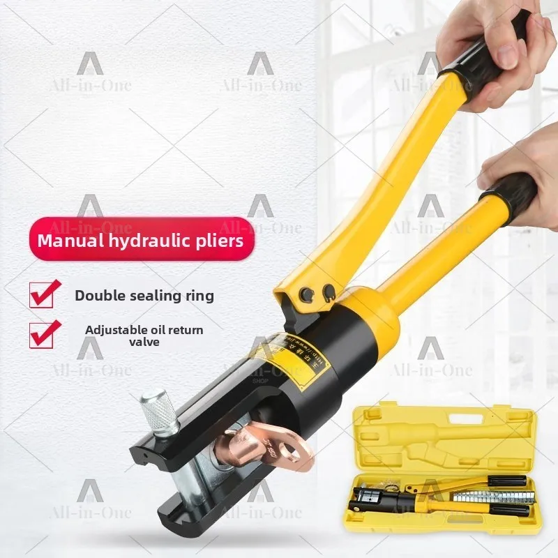 Manual Hydraulic Crimping Plier 70/120/240/300mm² Cable Lug Crimper for Copper Aluminum Terminal
Manual Hydraulic Crimping Plier 70/120/240/300mm² Cable Lug Crimper for Copper Aluminum Terminal