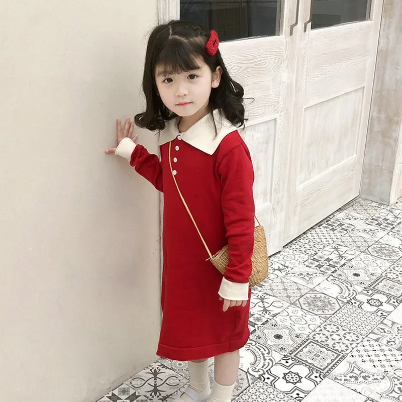 Baby Girl Dress Shirt Skirt 2025 Spring and Autumn New Style Simple and Comfortable Red Dress Collar Kids Clothes
Baby Girl Dress Shirt Skirt 2025 Spring and Autumn New Style Simple and Comfortable Red Dress Collar Kids Clothes