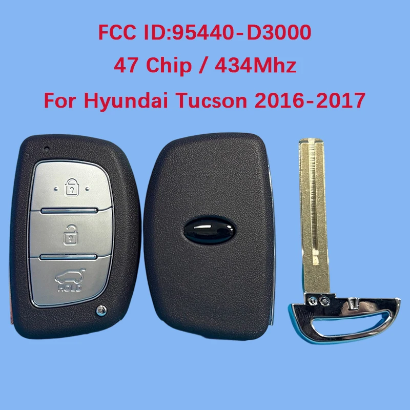 CN020067 Aftermarket 3-кнопочный смарт-ключ с дистанционным автоматическим запуском 47 чипов 433 МГц FCC ID 95440-D3000 для Hyundai Tucson 2016-2017
CN020067 Aftermarket 3-кнопочный смарт-ключ с дистанционным автоматическим запуском 47 чипов 433 МГц FCC ID 95440-D3000 для Hyundai Tucson 2016-2017