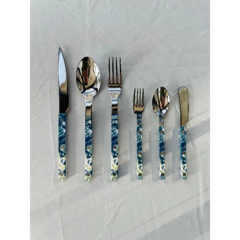 Blue agate Western knife, fork and spoon French antique tableware fruit fork dessert spoon
Blue agate Western knife, fork and spoon French antique tableware fruit fork dessert spoon