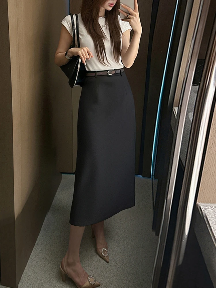 High Waist A-Line Skirt for Women Slimming Workwear Suit Style Polyester And Spandex Blend City Commute Casual Wear
High Waist A-Line Skirt for Women Slimming Workwear Suit Style Polyester And Spandex Blend City Commute Casual Wear