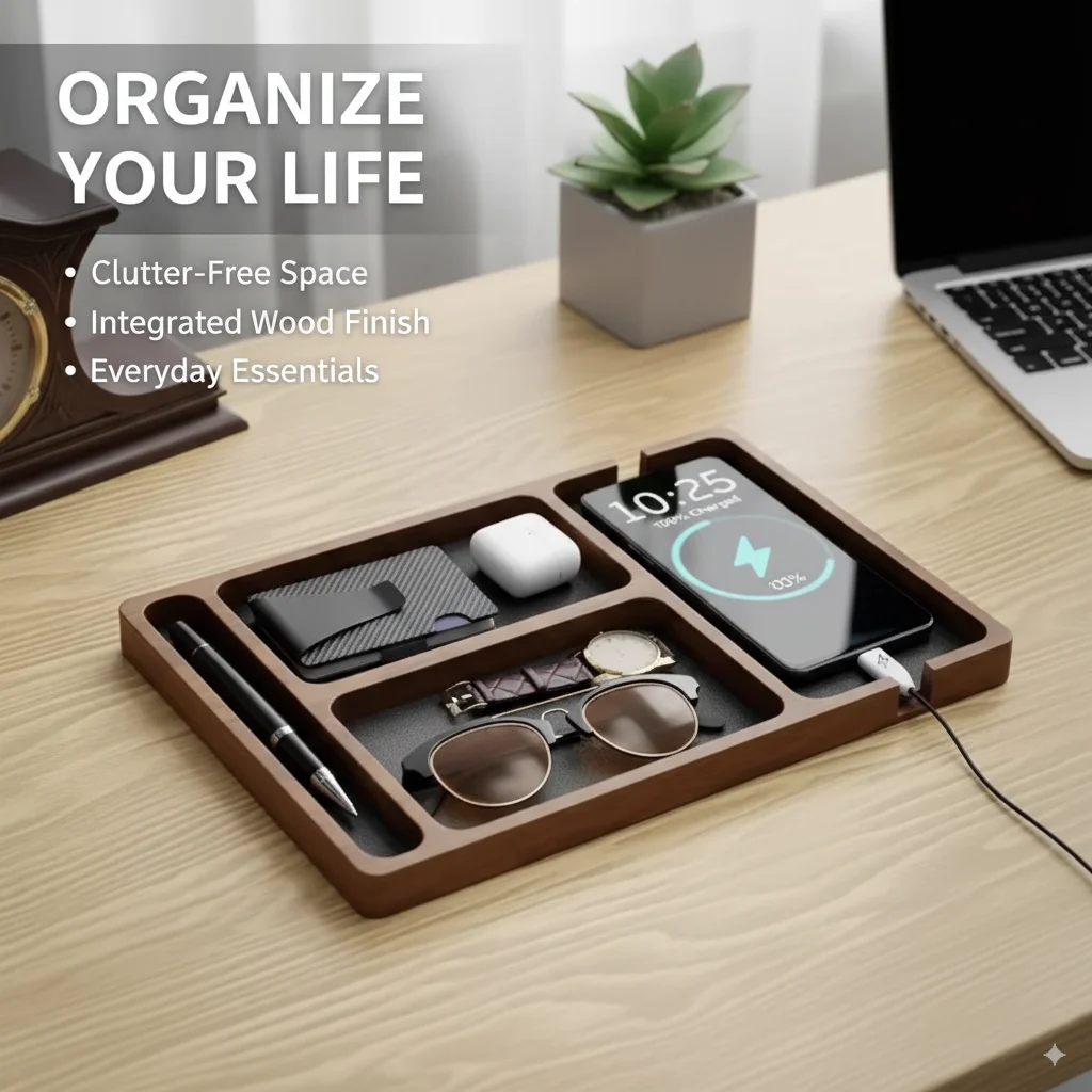 Wooden Desktop Storage Tray Organizer Solid Wood Partition Box for Phone Wallet Watch Sunglasses Earphones Office Desk Accessori
Wooden Desktop Storage Tray Organizer Solid Wood Partition Box for Phone Wallet Watch Sunglasses Earphones Office Desk Accessori