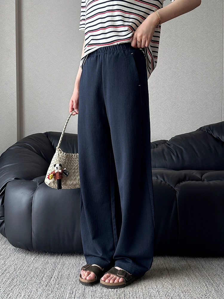 Летние женские брюки с высокой талией, широкими штанинами, из смесового хлопка, с драпировкой, повседневные, однотонные, тонкие, в корейском стиле
Летние женские брюки с высокой талией, широкими штанинами, из смесового хлопка, с драпировкой, повседневные, однотонные, тонкие, в корейском стиле