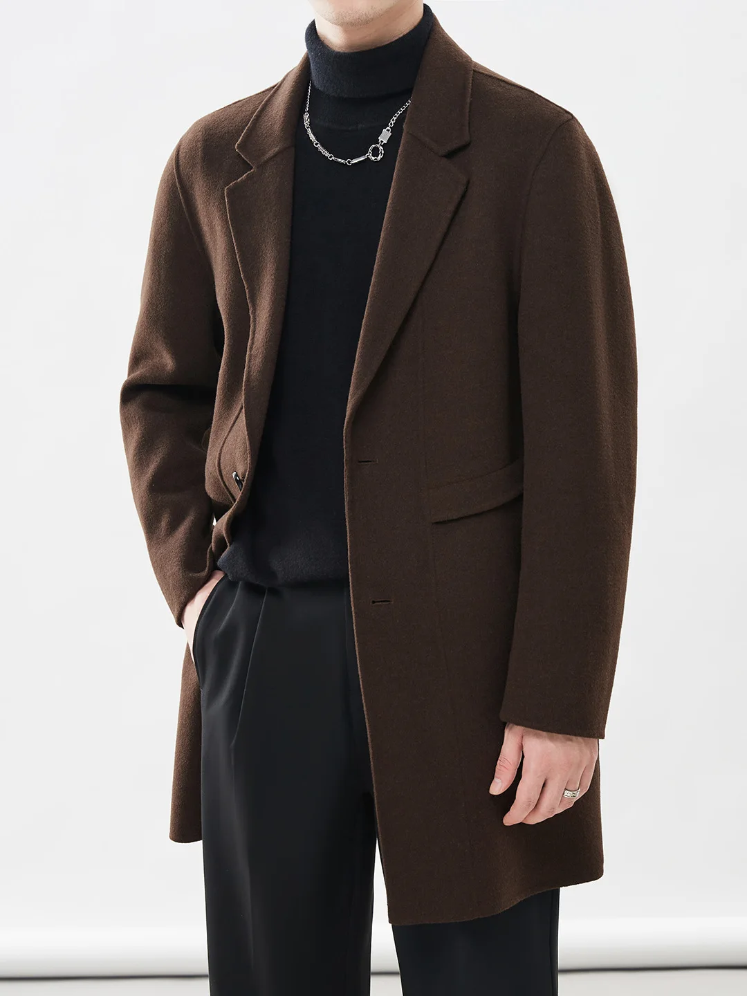 Double-Sided Woolen Men's Coat 2025 New Autumn Winter High-End Medium-Length Faionable Velvet Lapel Long Sve Straight Hem
Double-Sided Woolen Men's Coat 2025 New Autumn Winter High-End Medium-Length Faionable Velvet Lapel Long Sve Straight Hem