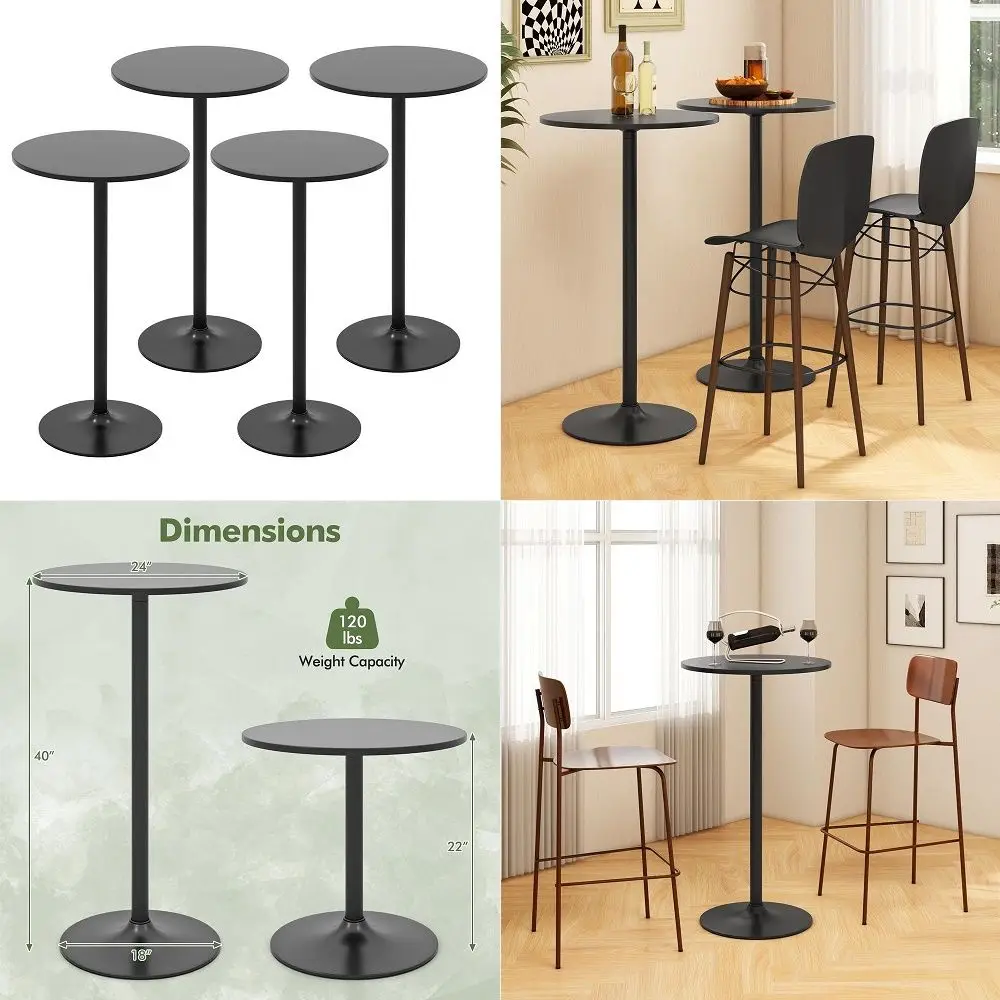 Round Commercial Dining Table Set of 4, 23.6 Heavy Duty Bar Table with Chairs, Wooden Kitchen Table for Restaurant, Cafe, Baker
Round Commercial Dining Table Set of 4, 23.6 Heavy Duty Bar Table with Chairs, Wooden Kitchen Table for Restaurant, Cafe, Baker