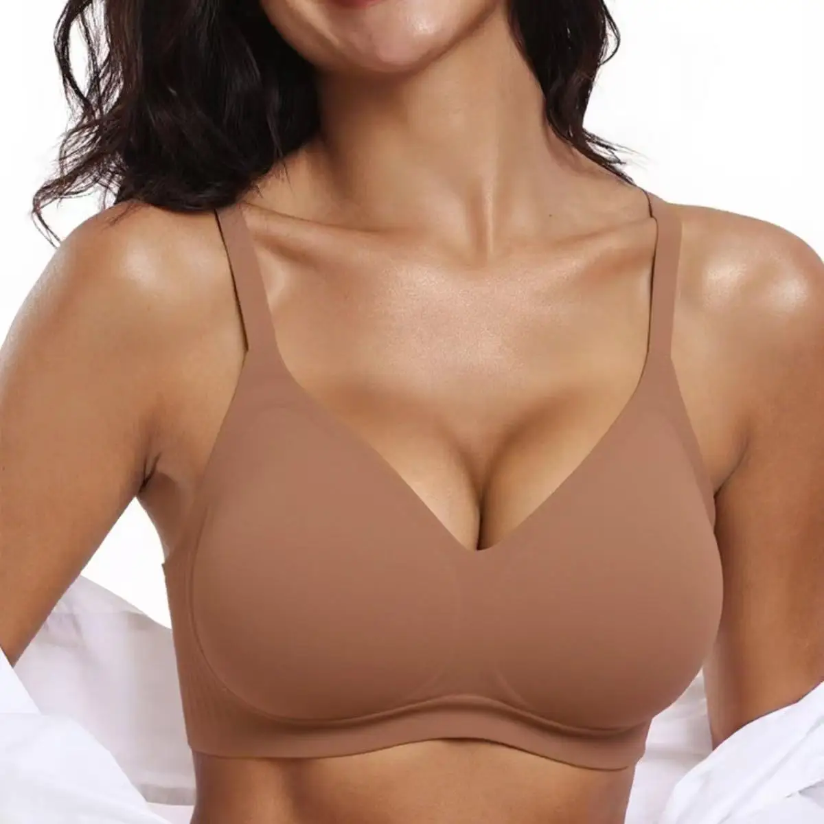 Women's Solid Underwear Seamless Wire-Free Full-Cup Bra with Comfortable Gathering Support Traceless Breathable Female Lingerie
Women's Solid Underwear Seamless Wire-Free Full-Cup Bra with Comfortable Gathering Support Traceless Breathable Female Lingerie