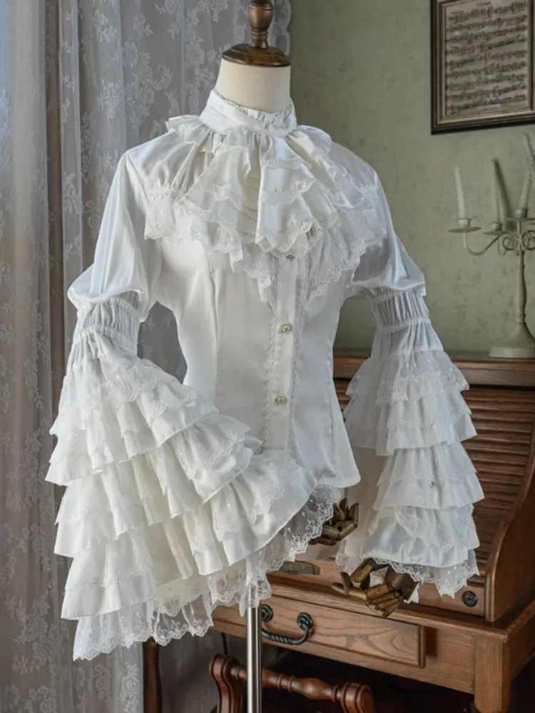Victorian Elegant Lolita Style Shirts Japanese Women Vintage Gothic Lace Ruffles Flare Long Sleeve Blouses Sweet Y2k Slim Tops
Victorian Elegant Lolita Style Shirts Japanese Women Vintage Gothic Lace Ruffles Flare Long Sleeve Blouses Sweet Y2k Slim Tops
