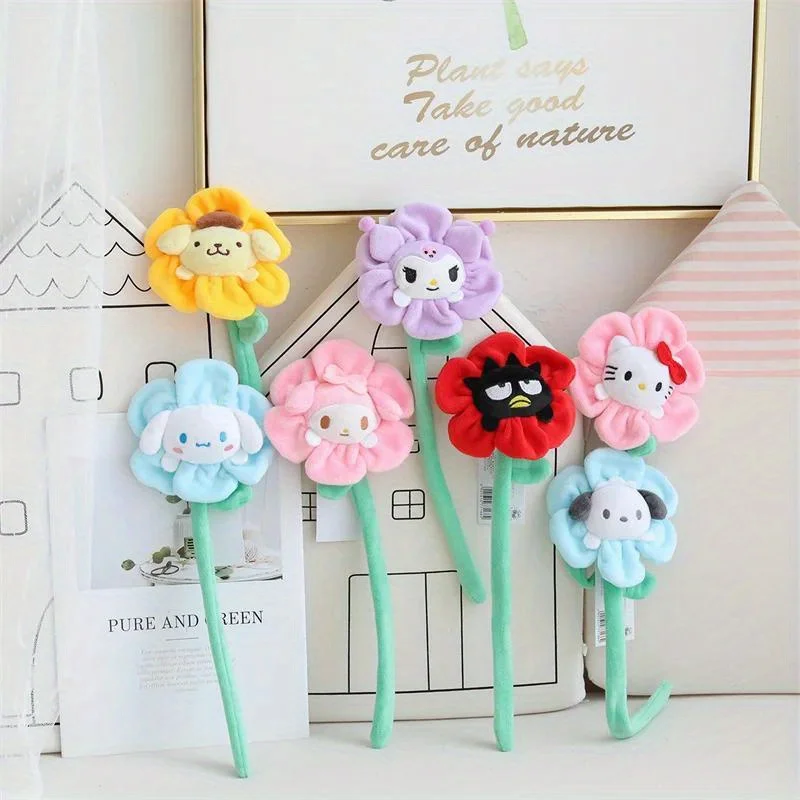 Creative Hello Kitty Cinnamoroll Flower Plush Doll Cute Kuromi Melody Pochacco Soft Stuffed Toy Pompom Purin Perfect for Girls
Creative Hello Kitty Cinnamoroll Flower Plush Doll Cute Kuromi Melody Pochacco Soft Stuffed Toy Pompom Purin Perfect for Girls
