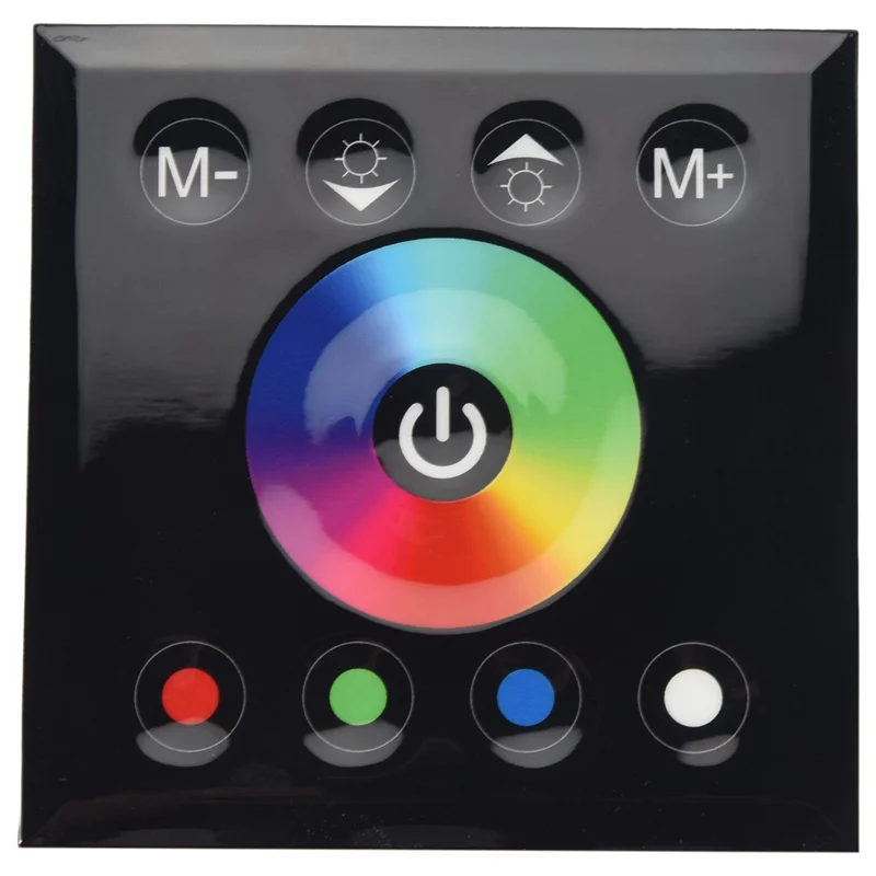 ABUP-2X DC12V-24V RGB/RGBW Wall Mounted Touch Panel Controller Glass Panel Dimmer Switch Controller For LED Strips Lamp Black
ABUP-2X DC12V-24V RGB/RGBW Wall Mounted Touch Panel Controller Glass Panel Dimmer Switch Controller For LED Strips Lamp Black
