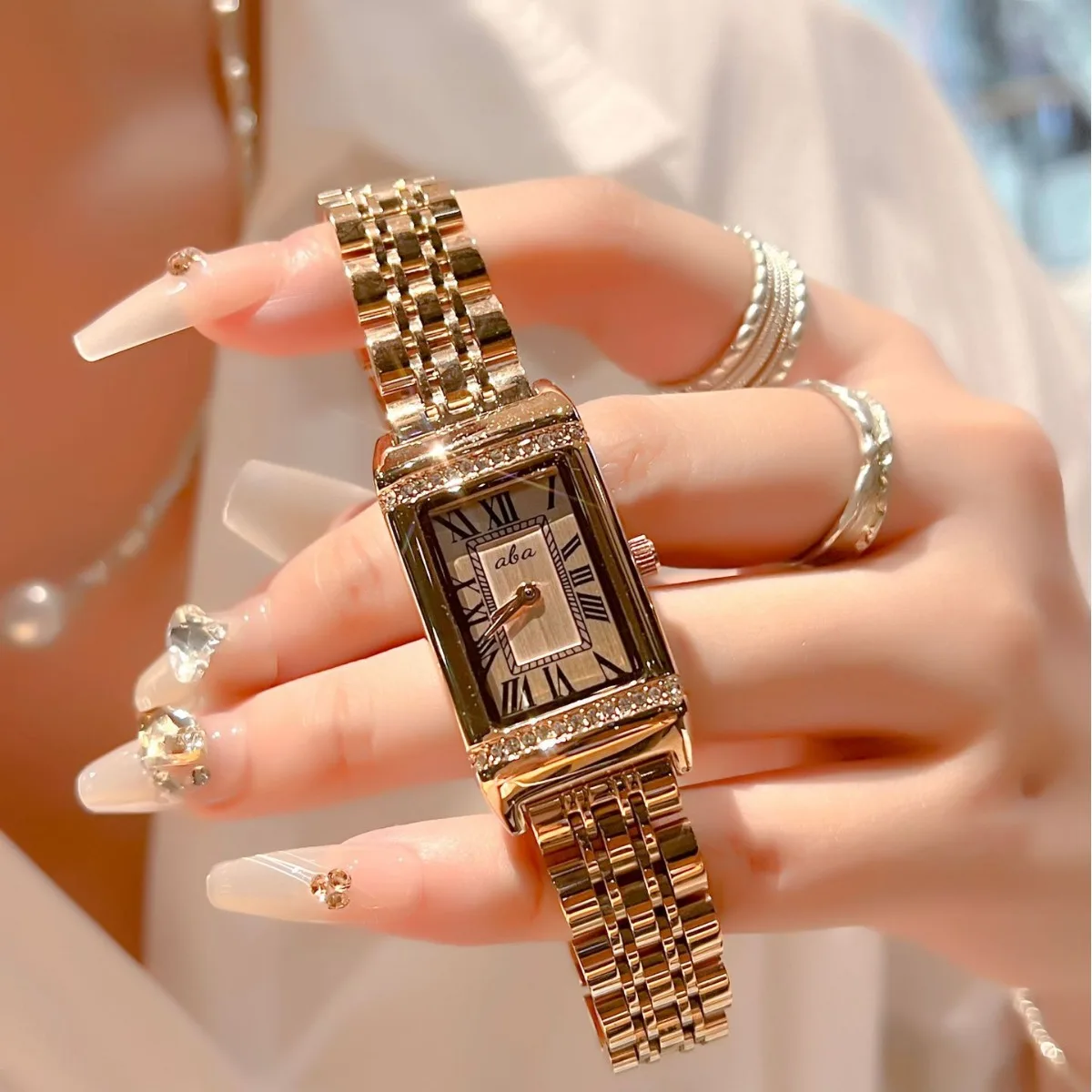 Women Watch Light Luxury Brand Business Gold Stainless Steel Ladies Fashion Quartz Watches Female Clock Bracelet Wristwatch
Women Watch Light Luxury Brand Business Gold Stainless Steel Ladies Fashion Quartz Watches Female Clock Bracelet Wristwatch