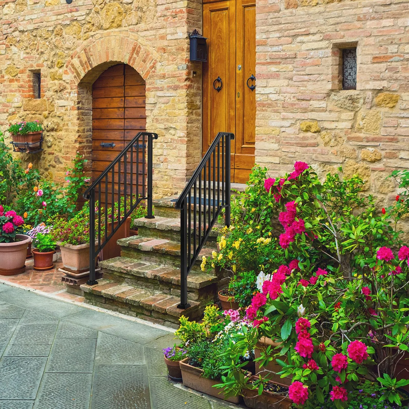 Iron Handrail Picket Fits 3 or 4 Steps Stair Rail Railing Outdoor Garden Black
Iron Handrail Picket Fits 3 or 4 Steps Stair Rail Railing Outdoor Garden Black