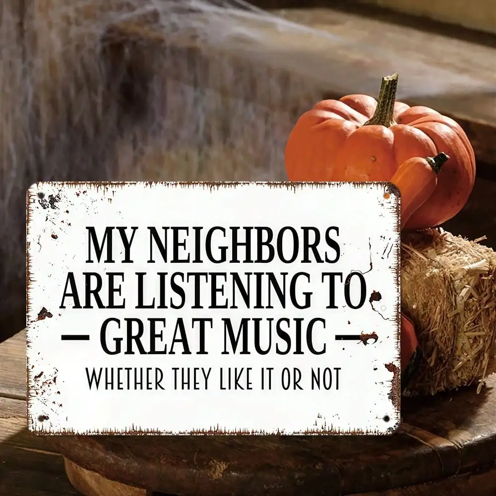 1PC Tin Sign My Neighbors Are Listening To Great Music - Funny Garage/Workshop Metal Wall Art, Indoor/Outdoor, 8x12 Inch
1PC Tin Sign My Neighbors Are Listening To Great Music - Funny Garage/Workshop Metal Wall Art, Indoor/Outdoor, 8x12 Inch