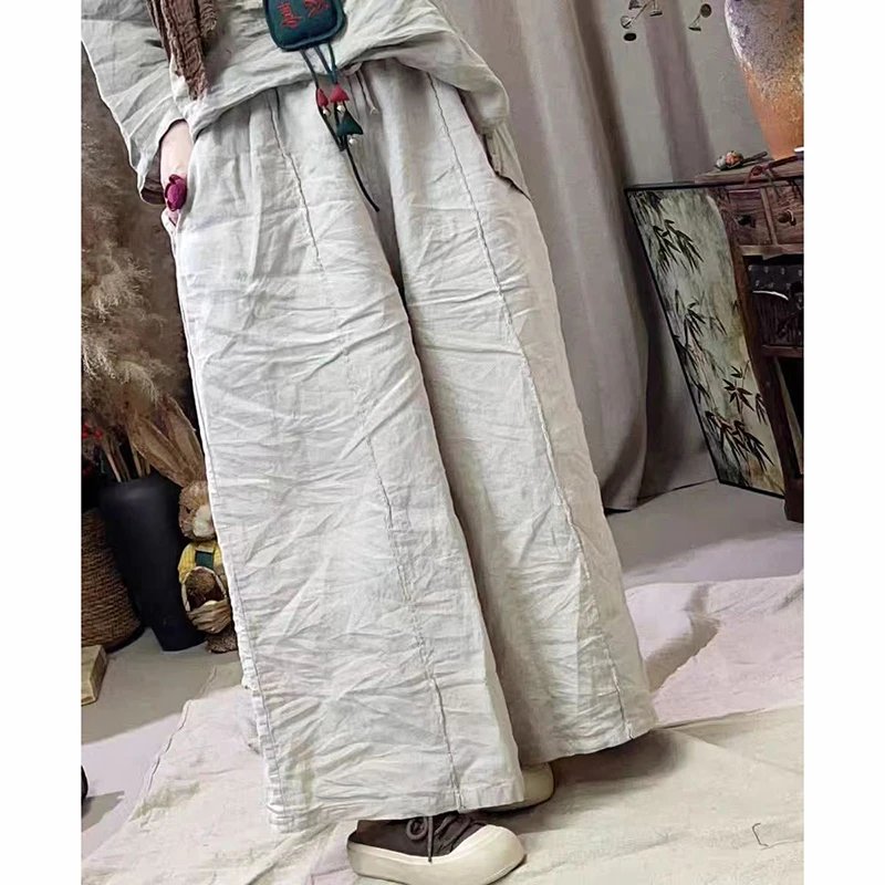 Новые весенне-летние женские свободные повседневные брюки с эластичной резинкой на талии, хорошее качество, хлопковые и льняные винтажные широкие брюки Y2596
Новые весенне-летние женские свободные повседневные брюки с эластичной резинкой на талии, хорошее качество, хлопковые и льняные винтажные широкие брюки Y2596