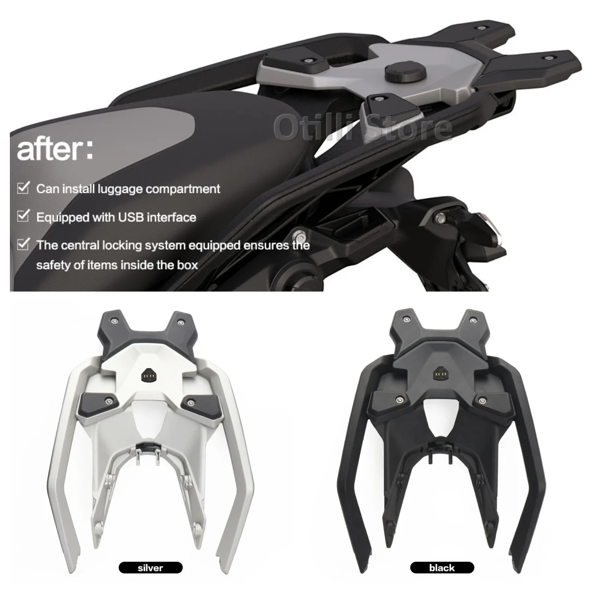 For BMW R1300GS R 1300 GS r1300gs 2023-2025 Motorcycle Rear Luggage Rack Bracket With USB Interface Tail Trunk Carrier Support
For BMW R1300GS R 1300 GS r1300gs 2023-2025 Motorcycle Rear Luggage Rack Bracket With USB Interface Tail Trunk Carrier Support