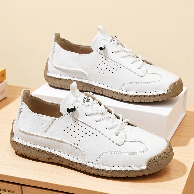 Handmade Leather Men's Casual Slip-On Loafers Breathable Fashion Moccasins Tooling Shoes plus Size48 Comfortable Flat Footwear
Handmade Leather Men's Casual Slip-On Loafers Breathable Fashion Moccasins Tooling Shoes plus Size48 Comfortable Flat Footwear