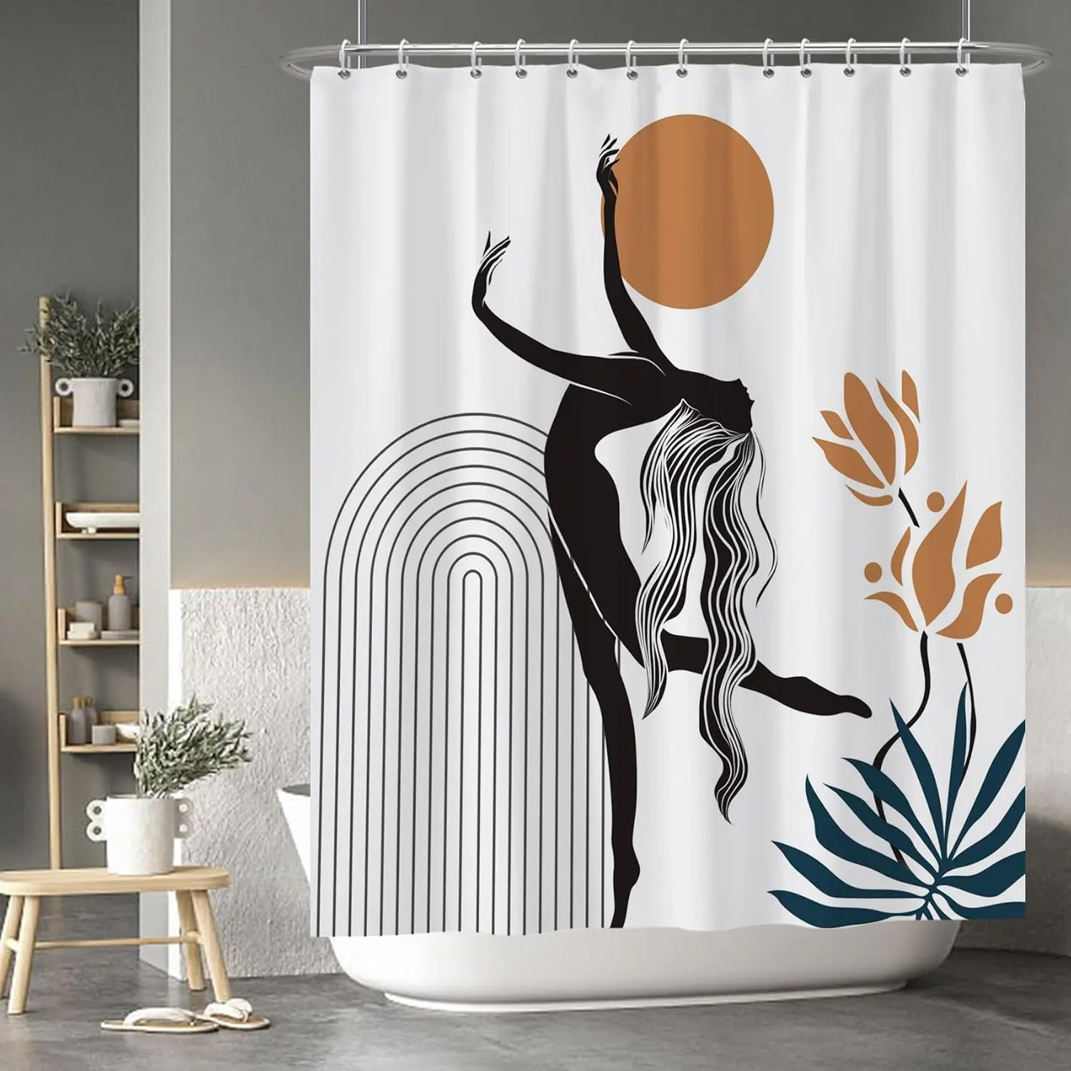 Modern Abstract Woman Silhouette Shower Curtain Liner Bathroom Decor Boho Tropical Art Wall Waterproof Curtain for Luxury Bathro
Modern Abstract Woman Silhouette Shower Curtain Liner Bathroom Decor Boho Tropical Art Wall Waterproof Curtain for Luxury Bathro
