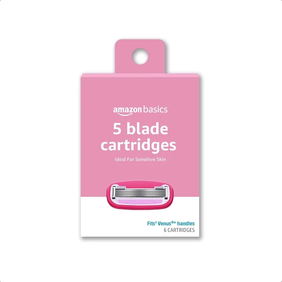 Basics Women's 5 Blade Razor Blades Refills Fits FITS System and Venus Handles 6 Cartridges Pack of 1
Basics Women's 5 Blade Razor Blades Refills Fits FITS System and Venus Handles 6 Cartridges Pack of 1