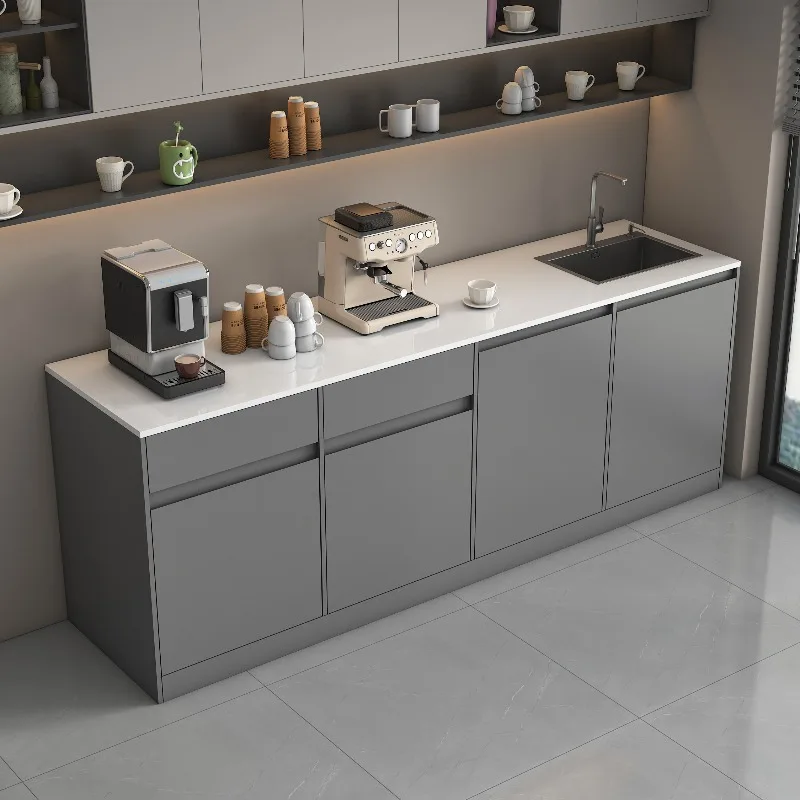 Tea cabinet and water bar integrated cabinet slot, simple commercial leisure against the wall, coffee marble bar
Tea cabinet and water bar integrated cabinet slot, simple commercial leisure against the wall, coffee marble bar