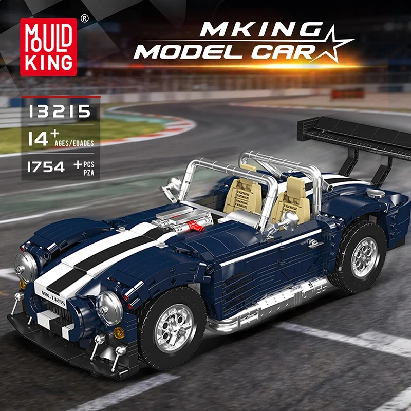 Mould King 13215 Technical Car Toys The RC Cobra Vintage Car Building Block Assembly Oldtime Car Model Brick Kids Christmas Gift
Mould King 13215 Technical Car Toys The RC Cobra Vintage Car Building Block Assembly Oldtime Car Model Brick Kids Christmas Gift