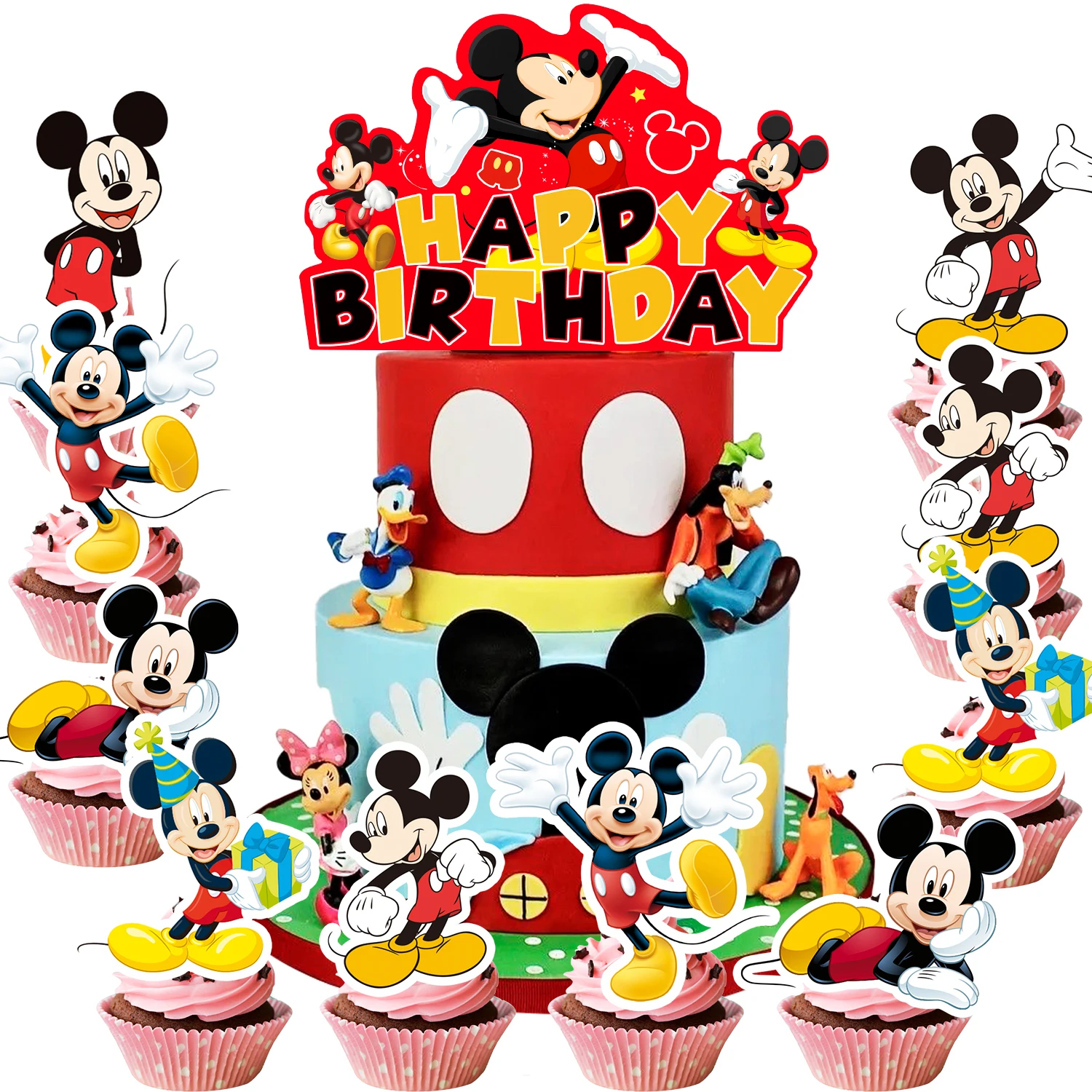 13 Pcs Mickey Cake Toppers-Large Mickey Birthday Cake Decoration&Mickey Cupcake Toppers for Mickey Birthday Decorations & Mickey Party Supplies
13 Pcs Mickey Cake Toppers-Large Mickey Birthday Cake Decoration&Mickey Cupcake Toppers for Mickey Birthday Decorations & Mickey Party Supplies