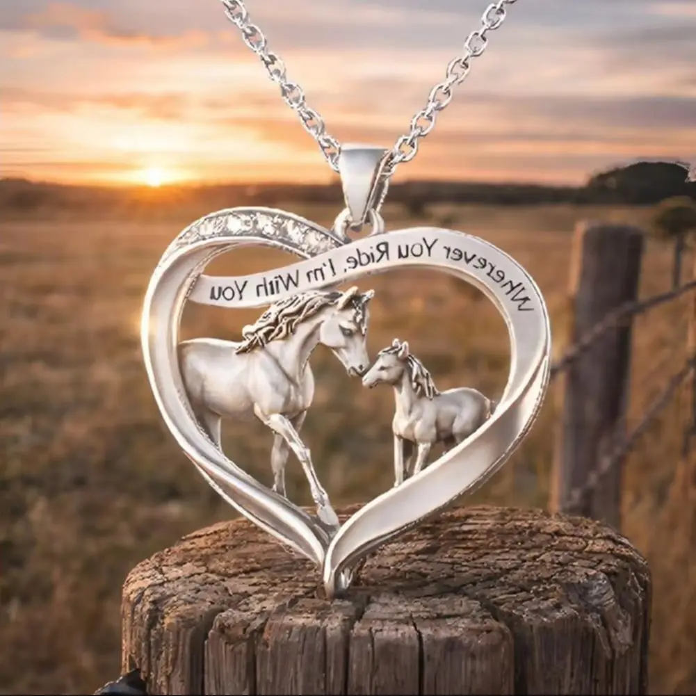 2026 Horse Necklace for Women Heart Horse Pendant Necklace Sparkling Rhinestone Family Love Jewelry Gift for Mother Daughter Bir
2026 Horse Necklace for Women Heart Horse Pendant Necklace Sparkling Rhinestone Family Love Jewelry Gift for Mother Daughter Bir