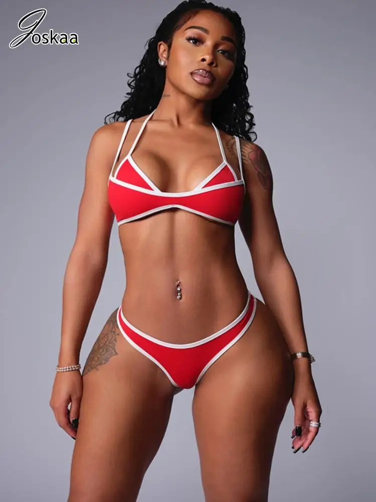 Joskaa Patchwork 2 Piece Bikini Sets Women Swimwear Sexy Spaghetti Strap Bra+Briefs Suit 2025 Bathing Suits Holiday Beachwear
Joskaa Patchwork 2 Piece Bikini Sets Women Swimwear Sexy Spaghetti Strap Bra+Briefs Suit 2025 Bathing Suits Holiday Beachwear