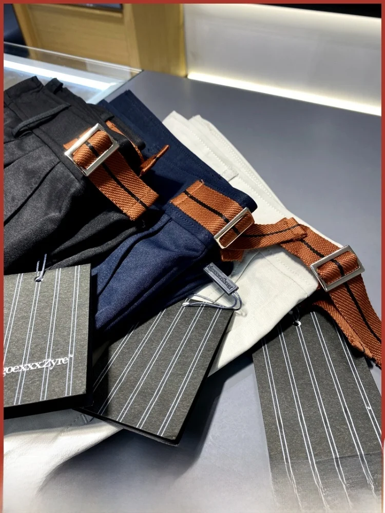 Итальянские роскошные мужские повседневные брюки с двойной талией, синие регулируемые длинные брюки для занятий спортом на открытом воздухе, модные городские деловые брюки...
Итальянские роскошные мужские повседневные брюки с двойной талией, синие регулируемые длинные брюки для занятий спортом на открытом воздухе, модные городские деловые брюки...