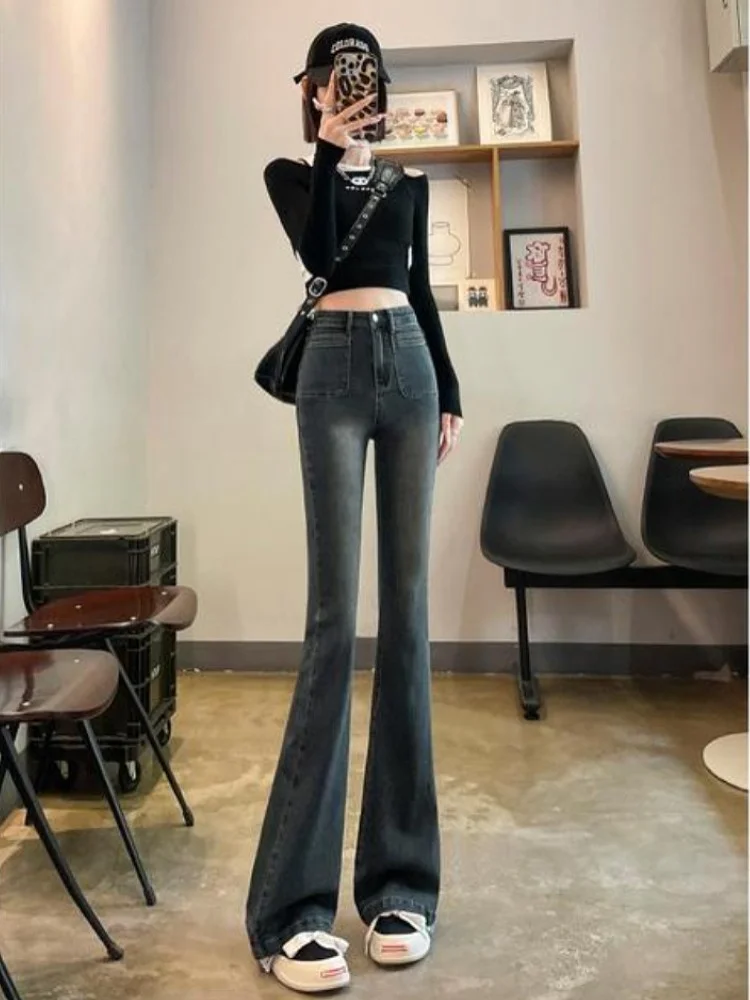 High Waist Bell Bot Jeans Women's Summer Thin Cotton Polyester Blend Long Pants Retro Sle Flared Trousers Faionable
High Waist Bell Bot Jeans Women's Summer Thin Cotton Polyester Blend Long Pants Retro Sle Flared Trousers Faionable