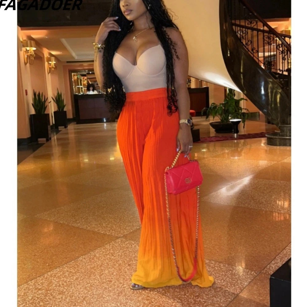 Fagadoer Autumn 2023 Gradient Pleated Pants Women's Trousers Y2k High Waist Wide Leg Straight Casual Pants Fashion Pantalones
Fagadoer Autumn 2023 Gradient Pleated Pants Women's Trousers Y2k High Waist Wide Leg Straight Casual Pants Fashion Pantalones
