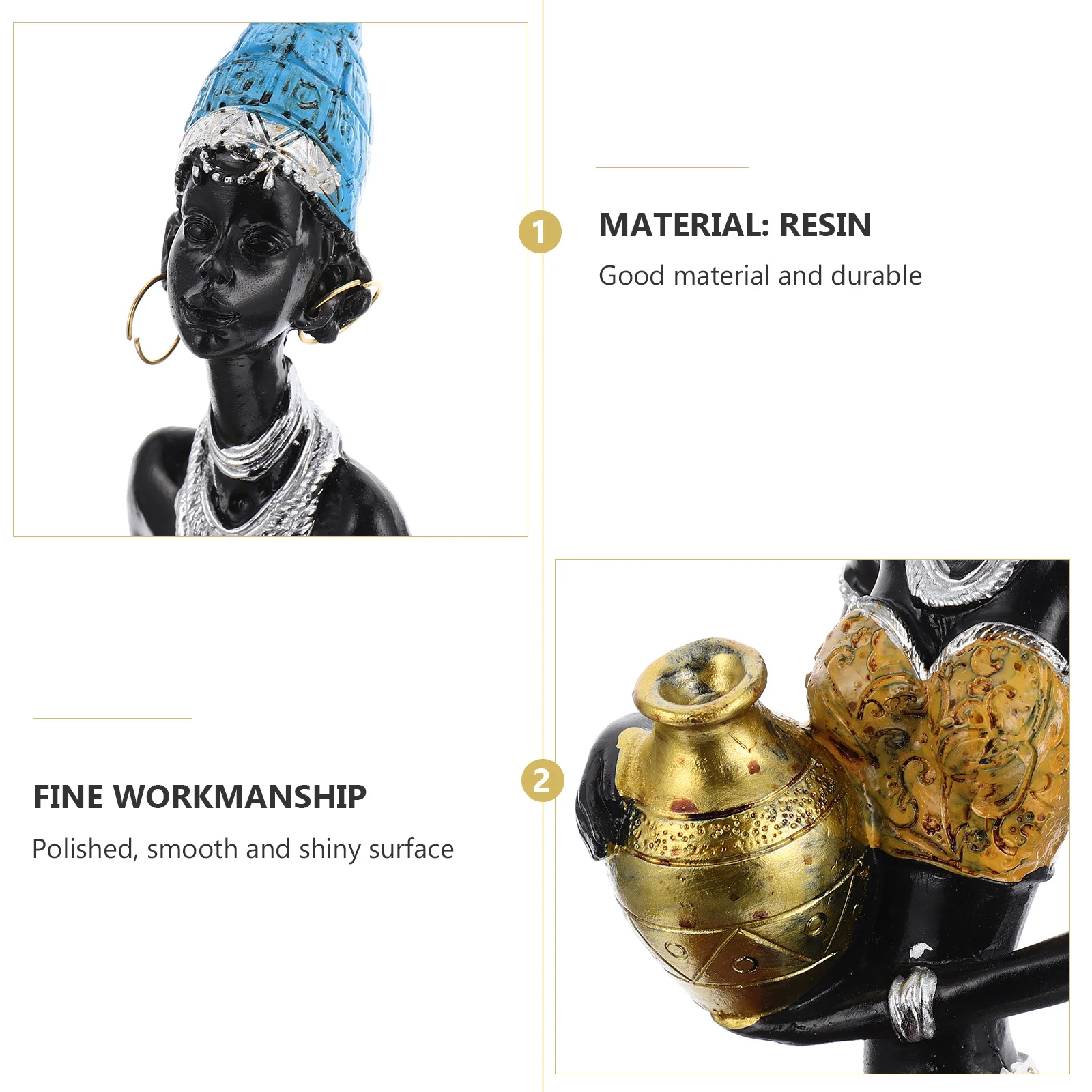 1Pcs Creative African Female Statue Beautiful Body Sculpture Charming Desktop Decoration Lifelike Character Full-Scale Sculpture
1Pcs Creative African Female Statue Beautiful Body Sculpture Charming Desktop Decoration Lifelike Character Full-Scale Sculpture