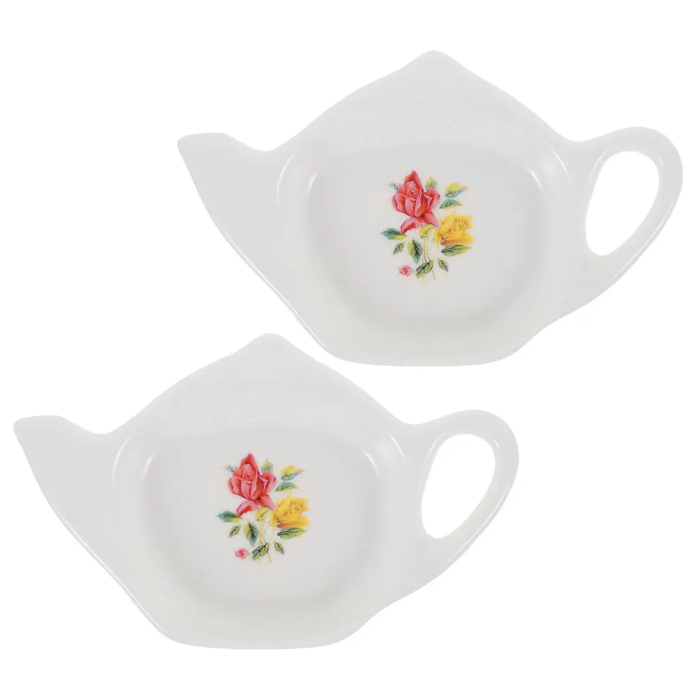 2Pcs Ceramic Tea Bag Holder Tea Tray Teapot Shape Multipurpose Plate Coaster for Household Use Teabags Organizer
2Pcs Ceramic Tea Bag Holder Tea Tray Teapot Shape Multipurpose Plate Coaster for Household Use Teabags Organizer