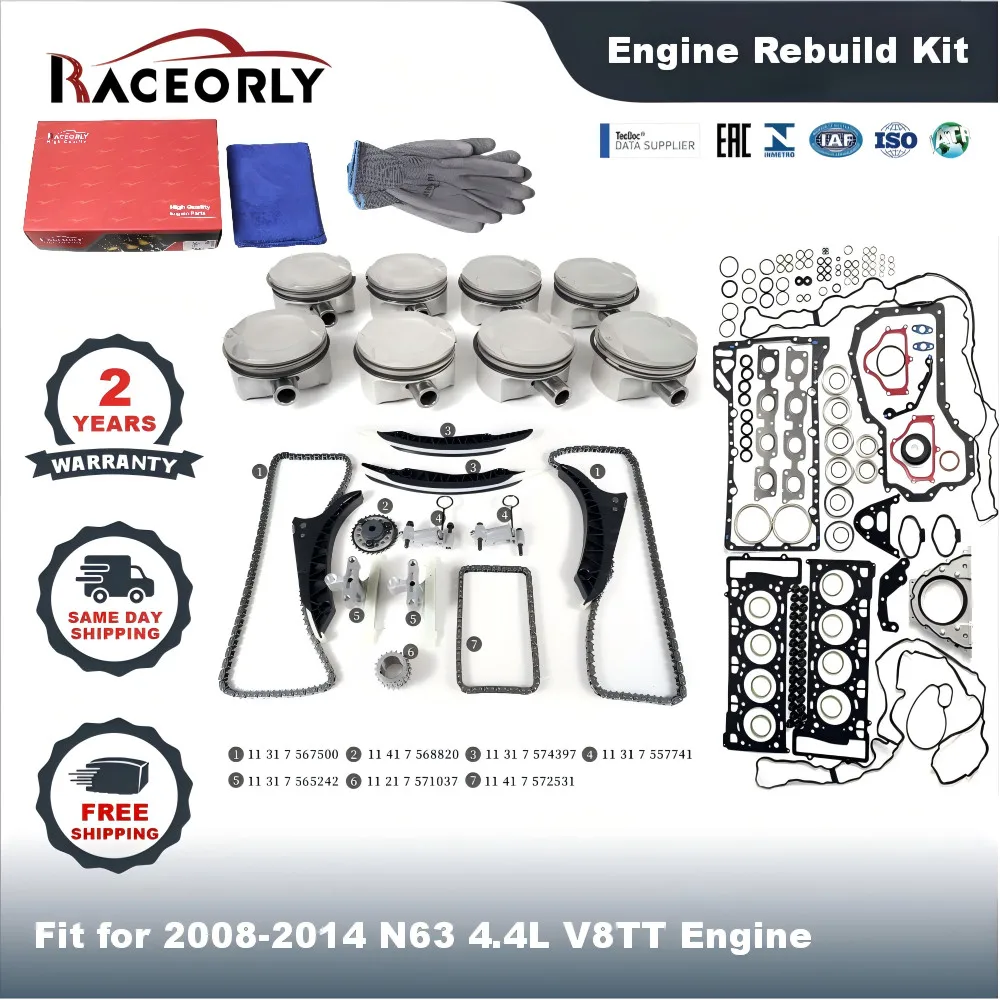 RACEORLY N63 4.4 V8 Engine Rebuild Timing Kit For BMW 550i 750i X5 50i 2008-2014
RACEORLY N63 4.4 V8 Engine Rebuild Timing Kit For BMW 550i 750i X5 50i 2008-2014