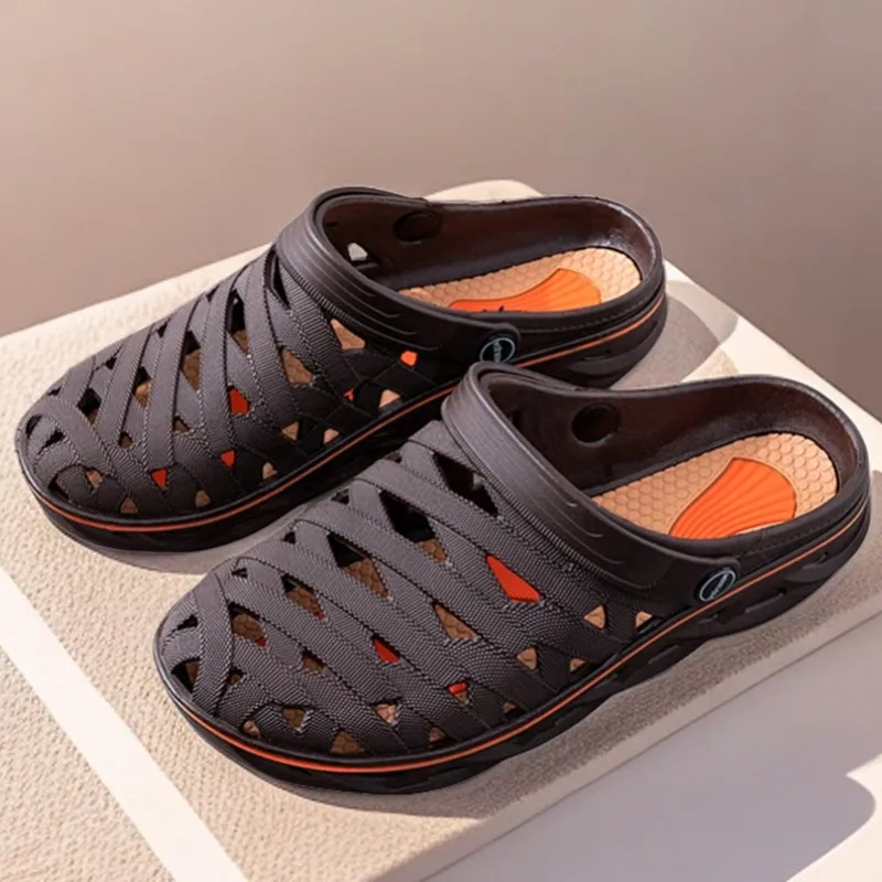 Men's Bath Slippers Anti-Slip Breathable Hollow out Design Work Sport Shoes PVC Material Flat Heel Wear Resistant Slip-On Shoes
Men's Bath Slippers Anti-Slip Breathable Hollow out Design Work Sport Shoes PVC Material Flat Heel Wear Resistant Slip-On Shoes