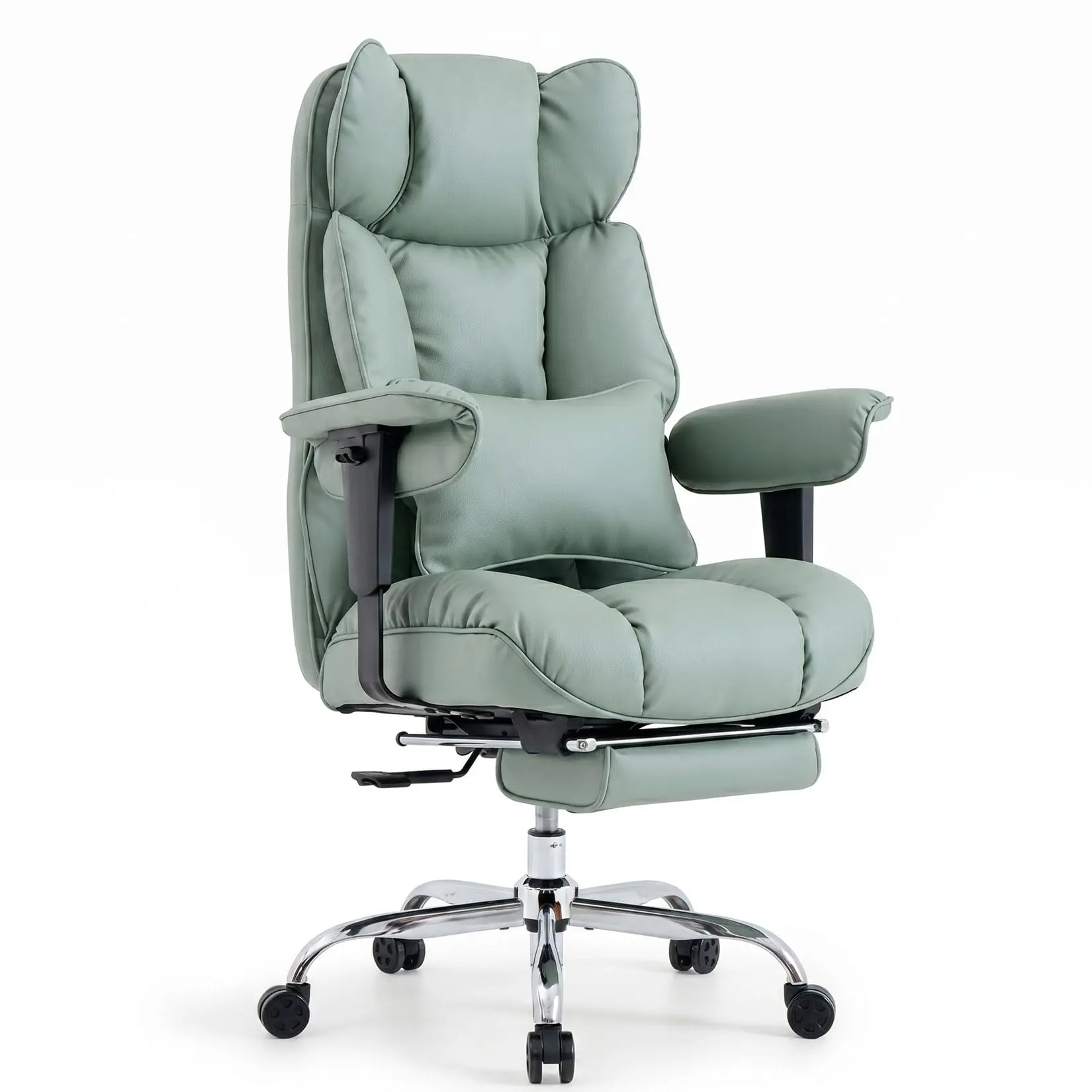 Heavy Duty Reclining Office Chair With Footrest High Back Pu Leather Executive Chair Double Layer Spring Support
Heavy Duty Reclining Office Chair With Footrest High Back Pu Leather Executive Chair Double Layer Spring Support
